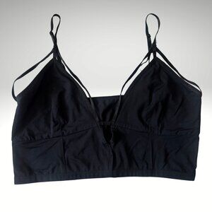 Nollie Black Strappy Bra Top / Crop Top Size Large